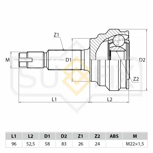 ШРУС наружный SUFIX ST-1105