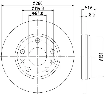 Тормозной диск HELLA 8DD 355 134-781
