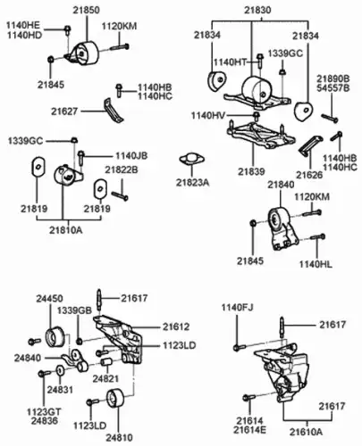 подушка ДВС Hyun 2191038600 HYUNDAI