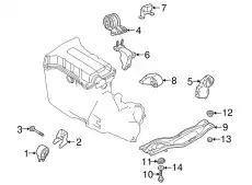 Подушка крепления двигателя KIA 0K2A139060A