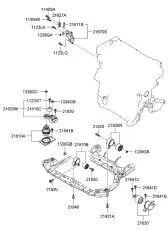 Опора двигателя задняя 219301G050 KIA