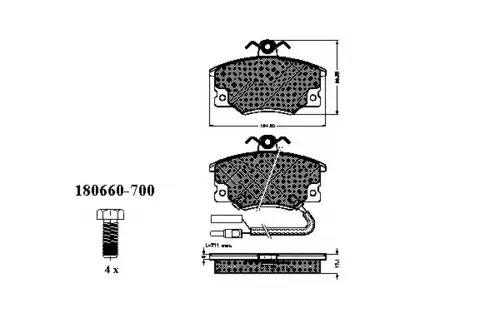 колодки дисковые торм. перед. Lanc 30211 SPIDAN