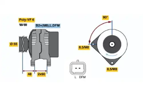 0 124 525 140 Генератор BOSCH