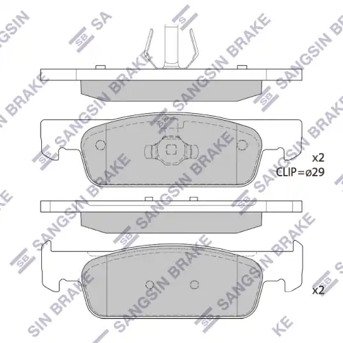 Тормозные колодки дисковые SANGSIN SP1787A