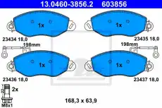 Тормозные колодки дисковые ATE 13.0460-3856.2