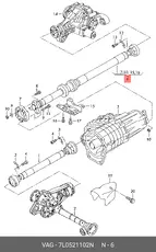 КАРДАННЫЙ ВАЛ 7L0521102N VAG