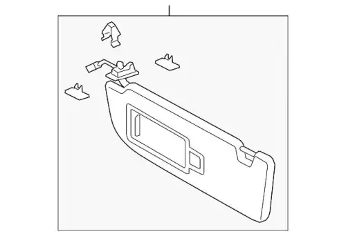 Sun visor Chalk 971857552AKOL8 PORSCHE