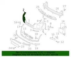 COVER - FRONT BUMPER, LH 865A0S8BA0 HYUNDAI