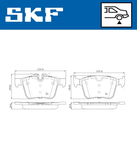 Тормозные колодки дисковые SKF VKBP 90142