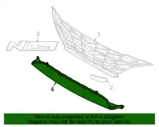 GRILLE - FRONT BUMPER 86530AA800 HYUNDAI
