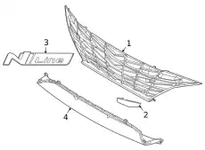 GRILLE - FRONT BUMPER 86530AA800 HYUNDAI