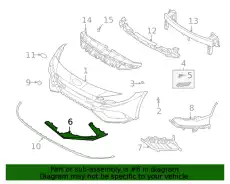 MOULDING - FRONT BUMPER, RH 86594AA800 HYUNDAI