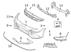 MOULDING - FRONT BUMPER, RH 86594AA800 HYUNDAI