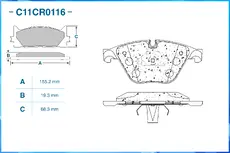 Тормозные колодки дисковые CWORKS C11CR0116