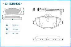 Тормозные колодки дисковые CWORKS C11CR0123