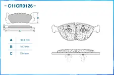 Тормозные колодки дисковые CWORKS C11CR0126