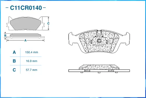 Тормозные колодки дисковые CWORKS C11CR0140