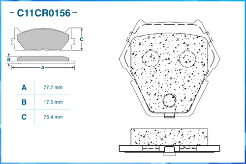 Тормозные колодки дисковые CWORKS C11CR0156