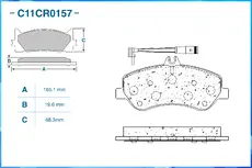 Тормозные колодки дисковые CWORKS C11CR0157