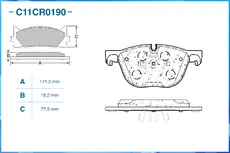 Тормозные колодки дисковые CWORKS C11CR0190