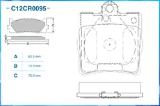 Тормозные колодки дисковые CWORKS C12CR0095