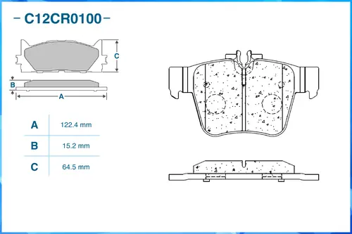 Тормозные колодки дисковые CWORKS C12CR0100