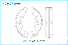 Тормозные колодки барабанные CWORKS C14CR0020