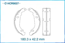 Тормозные колодки барабанные CWORKS C14CR0027