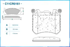 Тормозные колодки дисковые CWORKS C11CR0161