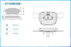 Тормозные колодки дисковые CWORKS C11CR0169