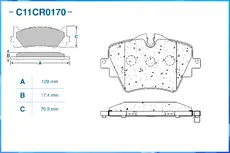 Тормозные колодки дисковые CWORKS C11CR0170