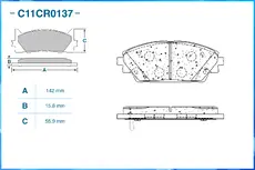 Тормозные колодки дисковые CWORKS C11CR0137