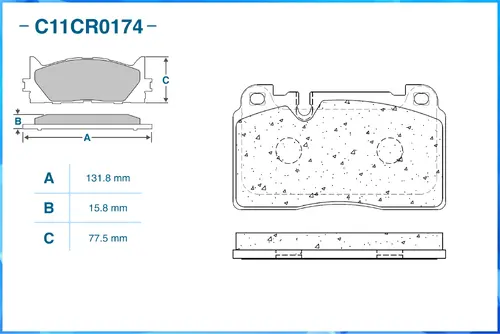 Тормозные колодки дисковые CWORKS C11CR0174