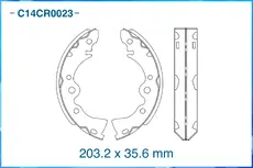 Тормозные колодки барабанные CWORKS C14CR0023
