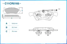 Тормозные колодки дисковые CWORKS C11CR0165