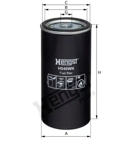 Фильтр масляный HENGST H546WK