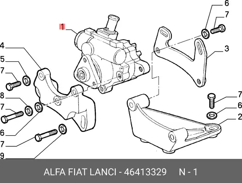 Насос гидроусилителя руля ALFA ROMEO 46413329