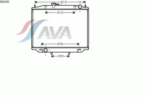 Радиатор системы охлаждения двигателя AVA DN2300