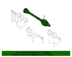 Приводной вал 4B0407271AS VAG