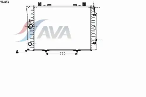 Радиатор системы охлаждения двигателя AVA MS2151