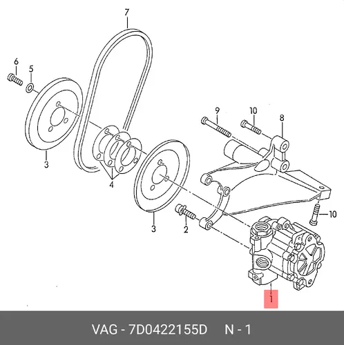 Насос гидроусилителя руля VAG 7D0 422 155 D