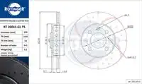 Тормозной диск ROTINGER RT 20041-GL T5 перфорированный ,
