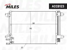 Радиатор кондиционера (конденсатор) MILES ACCB123