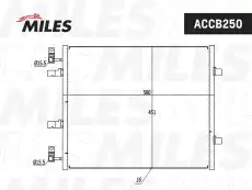 Радиатор кондиционера (конденсатор) MILES ACCB250