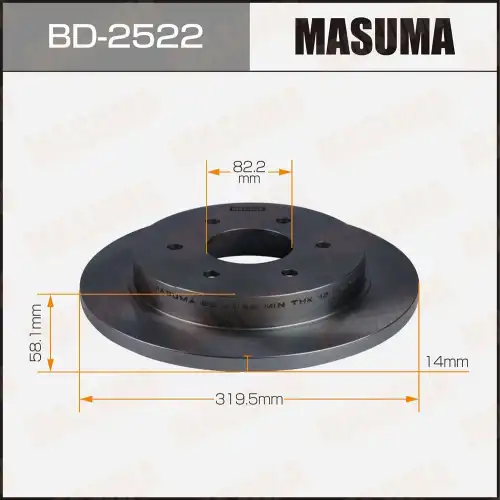 Тормозной диск MASUMA BD-2522