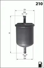 Топливный фильтр MECAFILTER ELE3652
