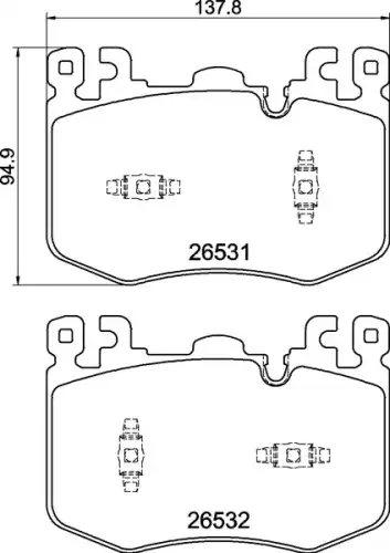 Тормозные колодки дисковые BREMBO P 94 001