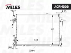 Радиатор системы охлаждения двигателя MILES ACRM009