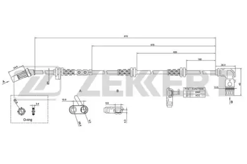 Датчик ABS ZEKKERT SE-6142