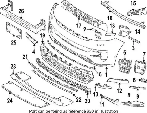 Решетка радиатора LAND ROVER LR168990